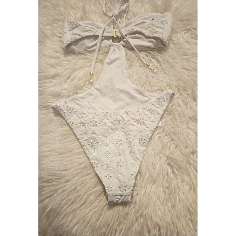 LSPACE Marina One Piece Bitsy Swimsuit White XS NWT - Picture 4 of 6